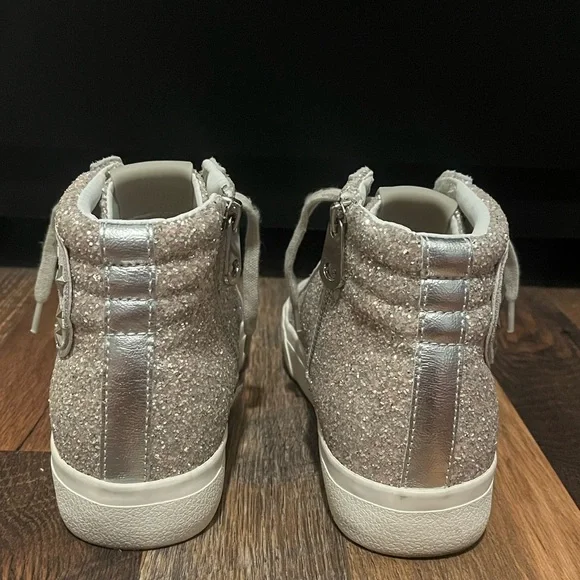 EUC Shu Shop Women’s Hailey Glitter High-Top Sneakers - Picture 6 of 8